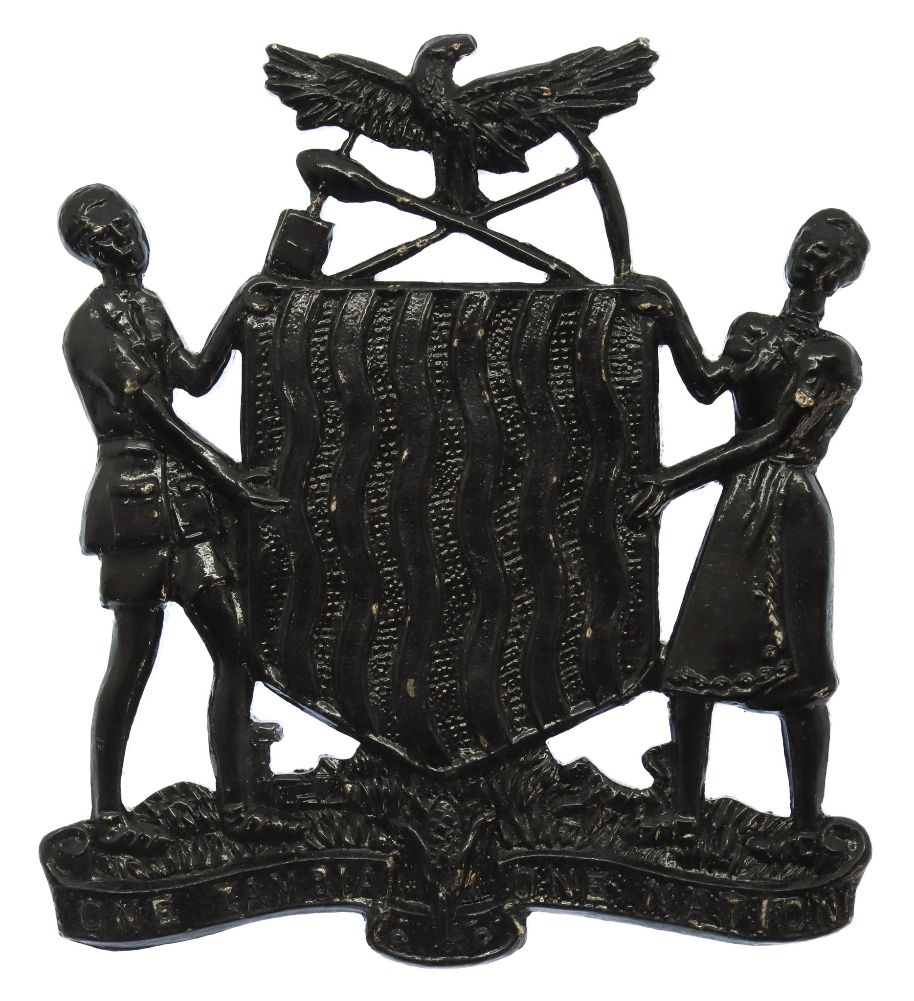 Zambia Defence Force Black Anodised Cap Badge