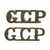 Pair of Gold Coast Police (GCP) White Metal Shoulder Titles