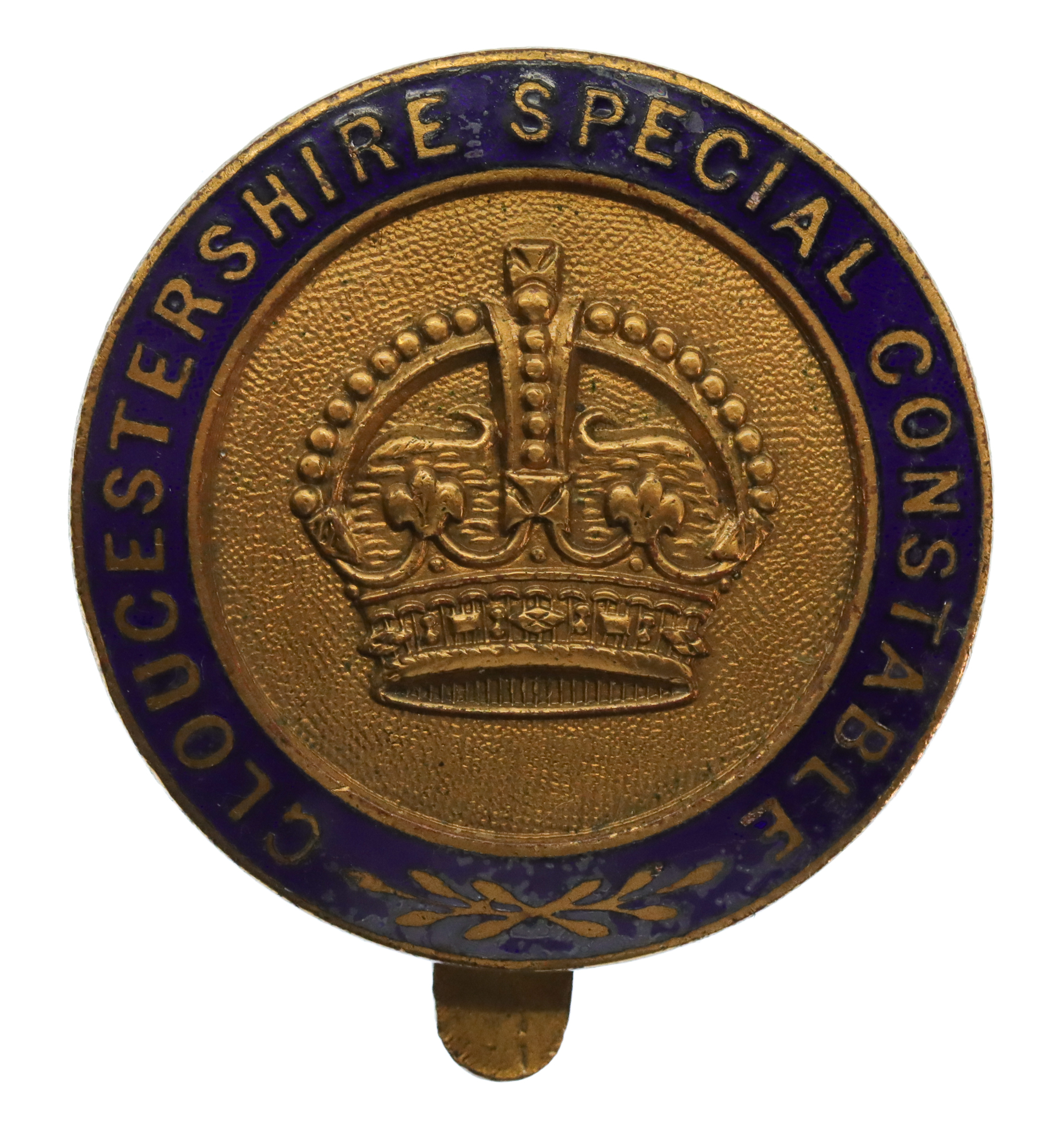 Gloucestershire Special Constabulary Special Constable Enamelled Cap Badge - King's Crown