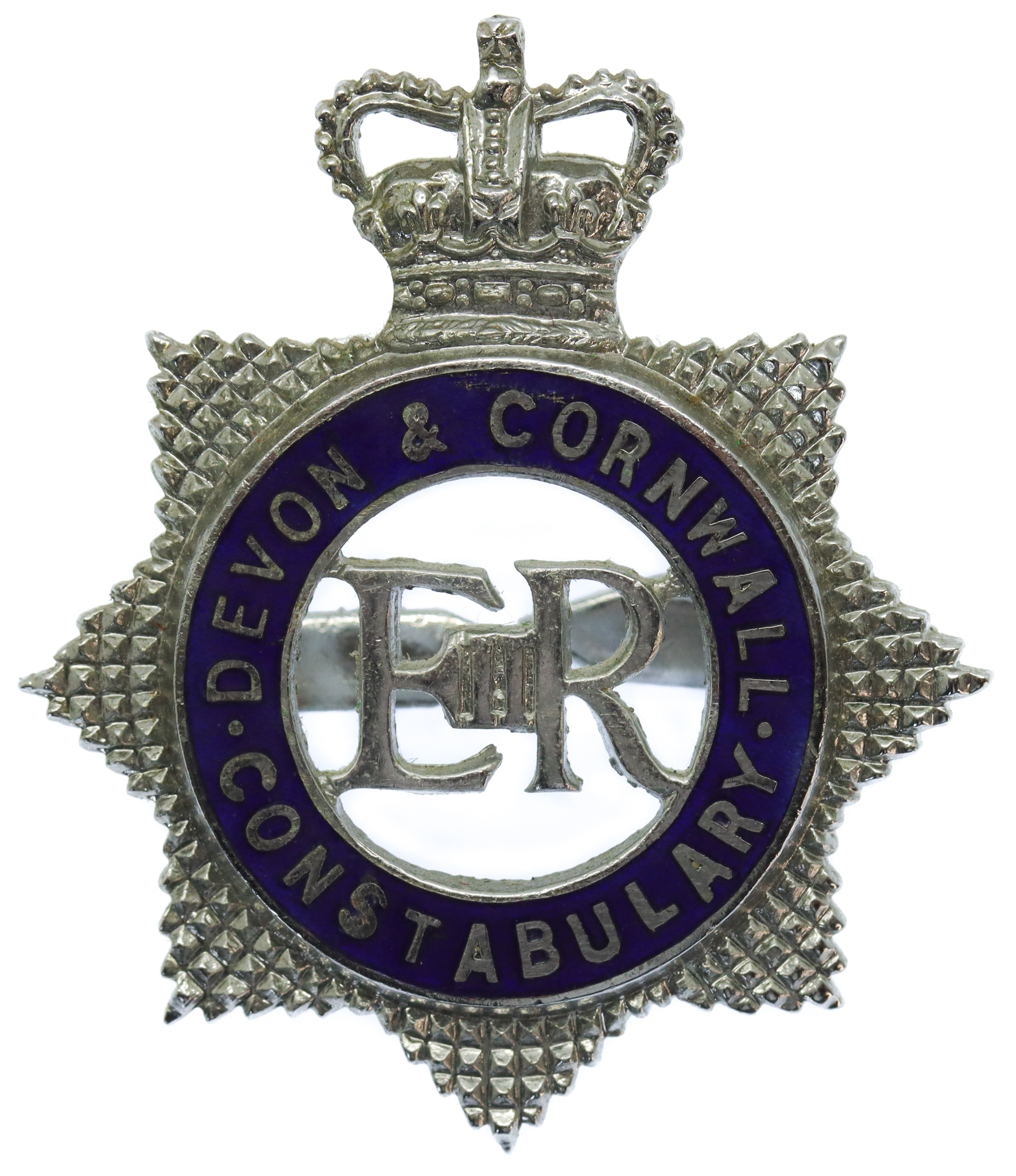 Devon & Cornwall Constabulary Senior Officer's Enamelled Cap Badge - Queen's Crown