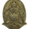 Scottish Police Forces White Metal Cap Badge - King's Crown