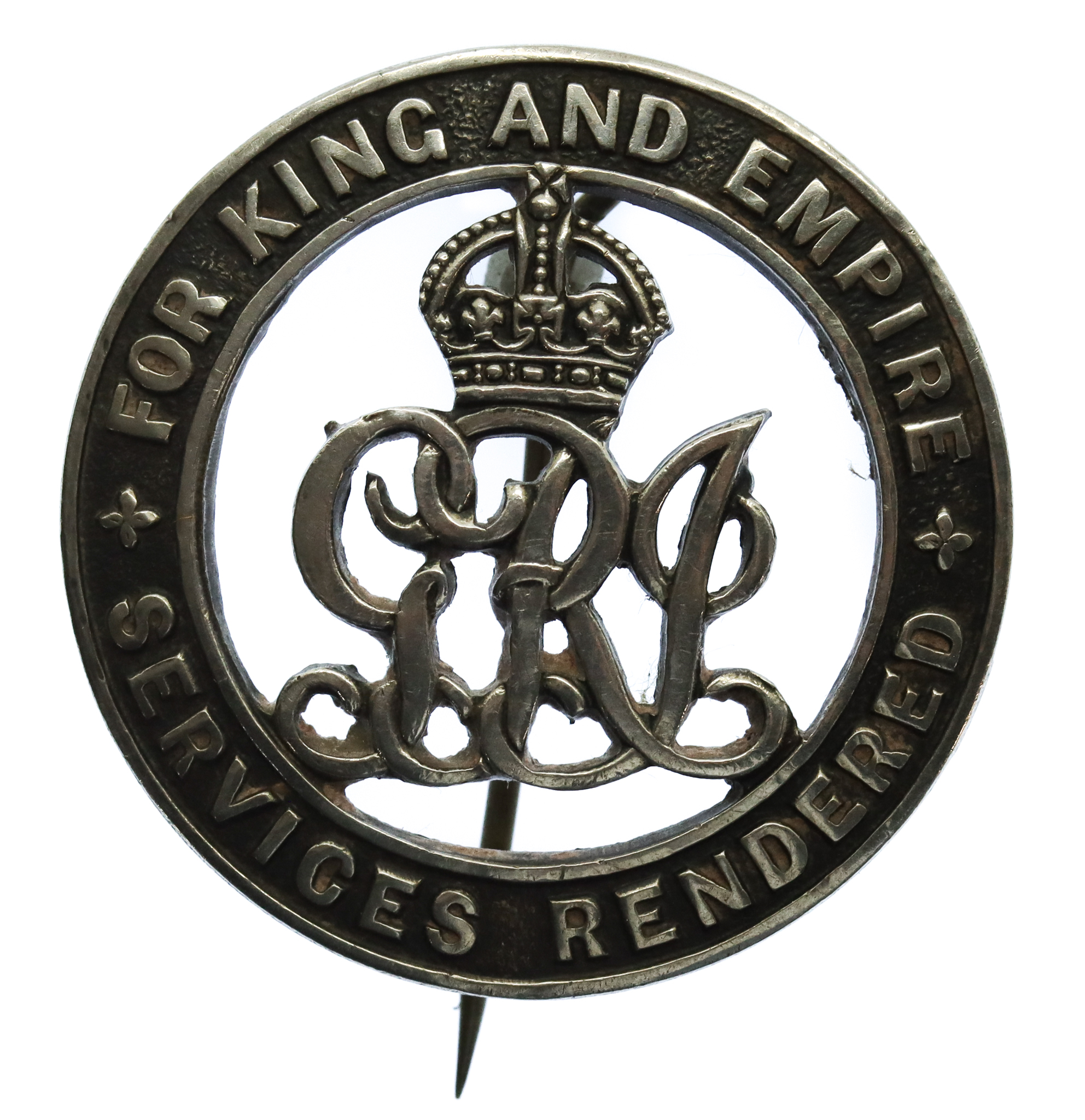 WW1 Silver War Badge (No. 378248) - Pte. F. Kirkham, South Lancashire Regiment - Wounded