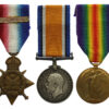 WW1 1914 Mons Star Medal Trio - Pte. A.C. Gordon, 2nd Bn. South Lancashire Regiment - Wounded
