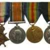 WW1 1914-15 Star, British War Medal, Victory Medal and T.F.E.M. Medal Group of Four - C.S.Mjr. H.H. Spencer, 4th Bn. South Lancashire Regiment
