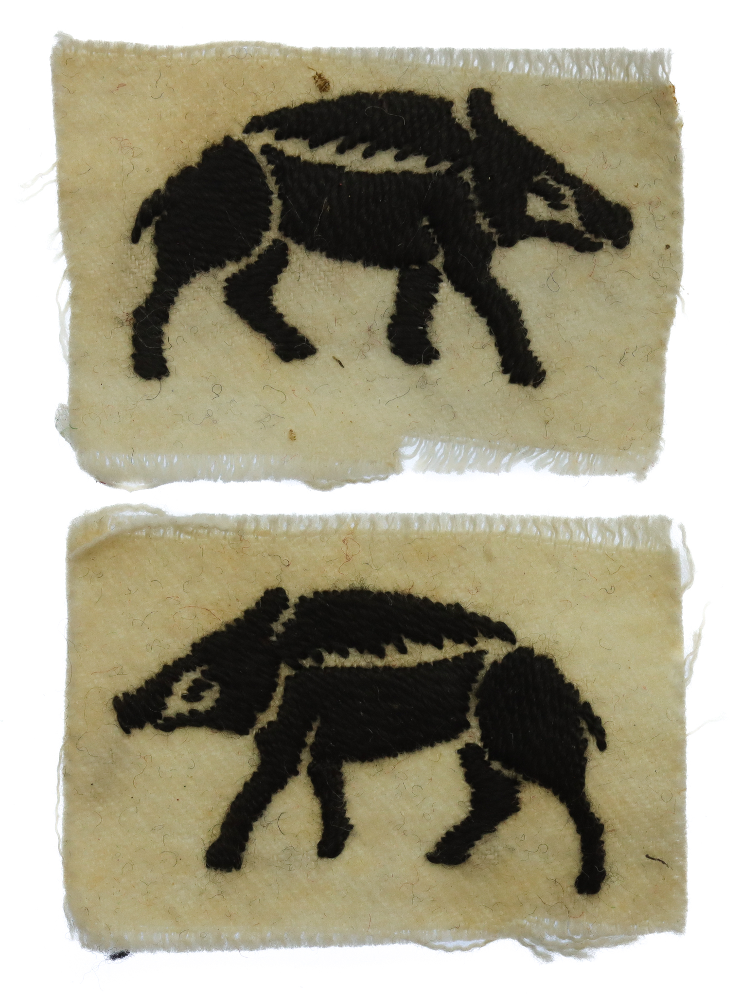 Pair of Hampshire County Division Cloth Formation Signs