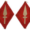 Pair of 1st Corps Silk Embroidered Formation Signs