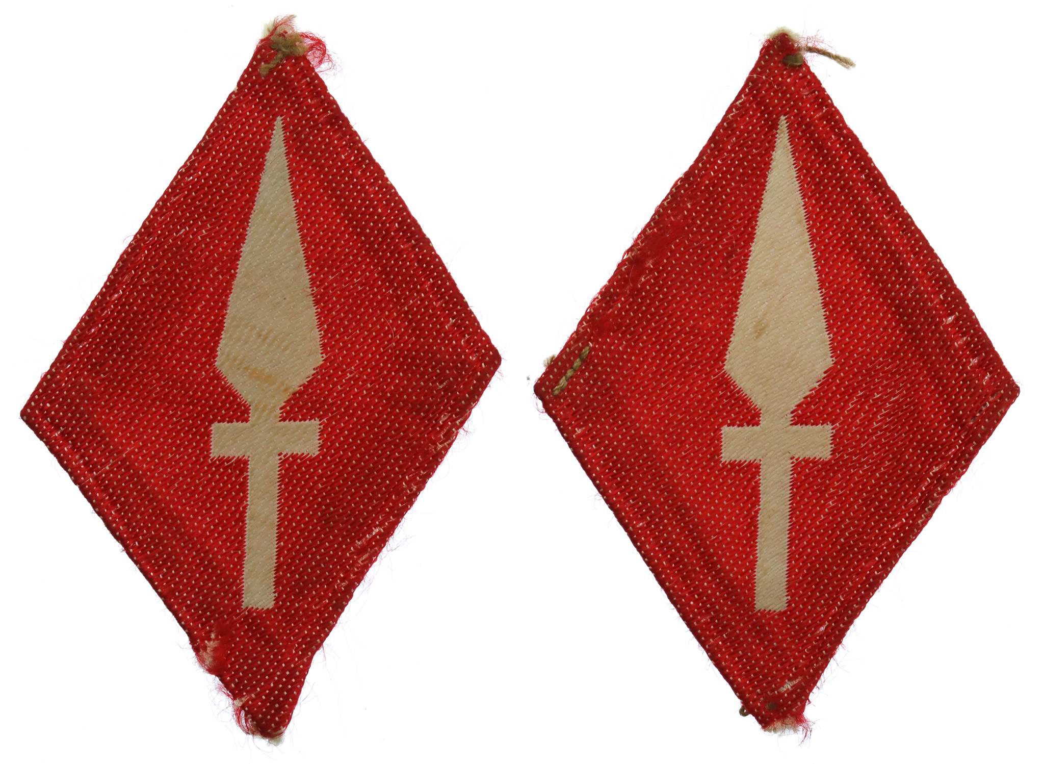 Pair of 1st Corps Silk Embroidered Formation Signs