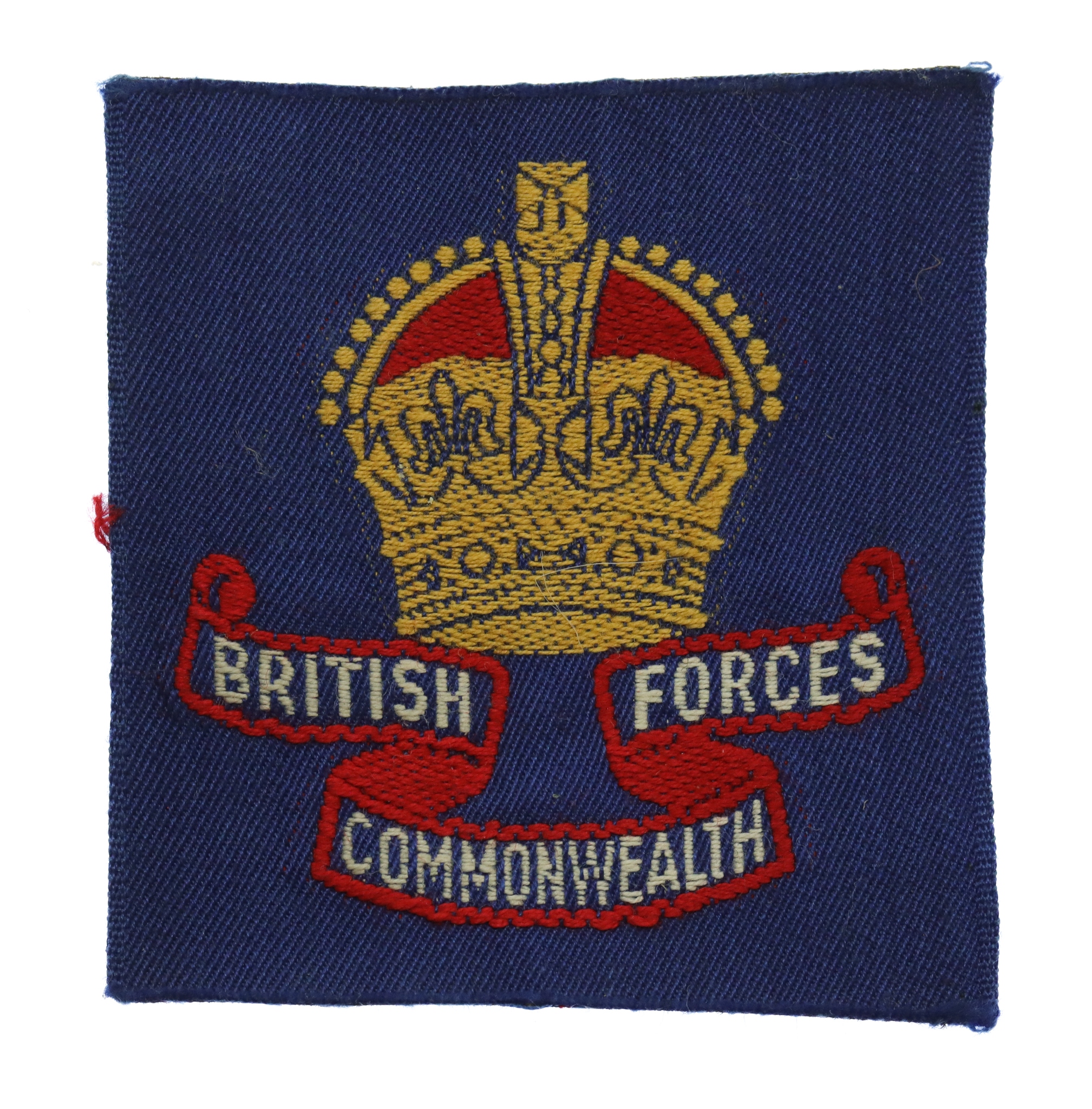British Commonwealth Forces Cloth Formation Sign - King's Crown