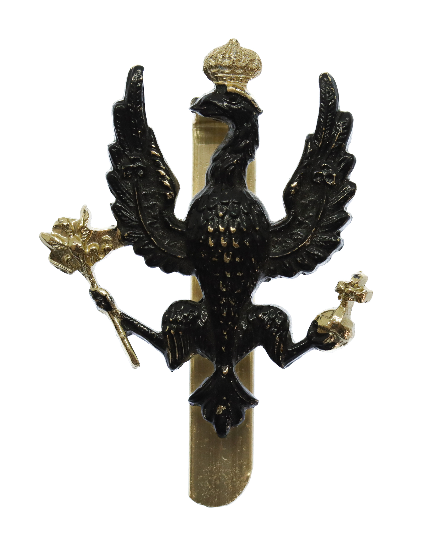 14th/20th King's Hussars Black Anodised (Staybrite) Cap Badge
