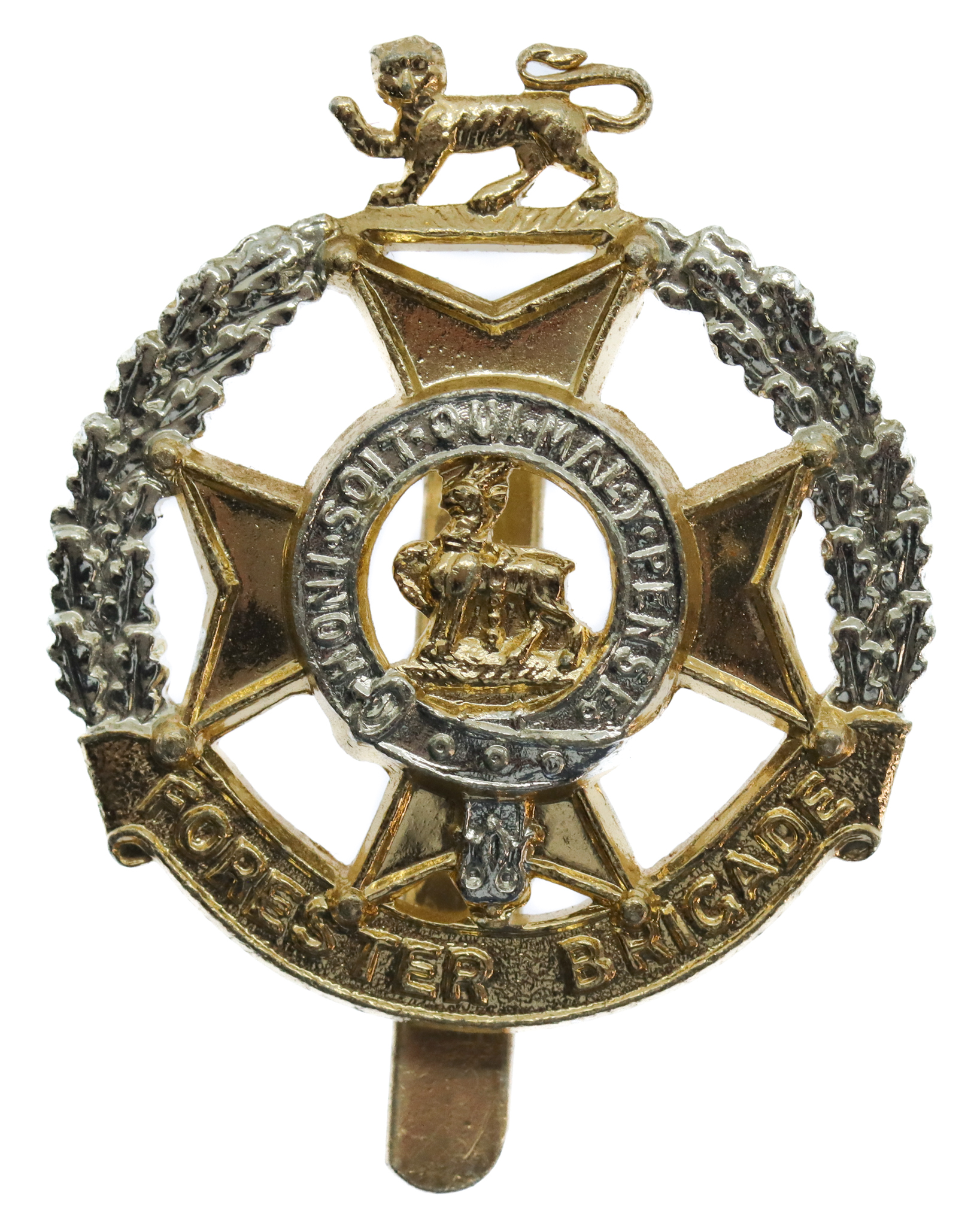 Forester Brigade Anodised (Staybrite) Cap Badge