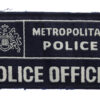 Metropolitan Police Officer Cloth Patch Badge