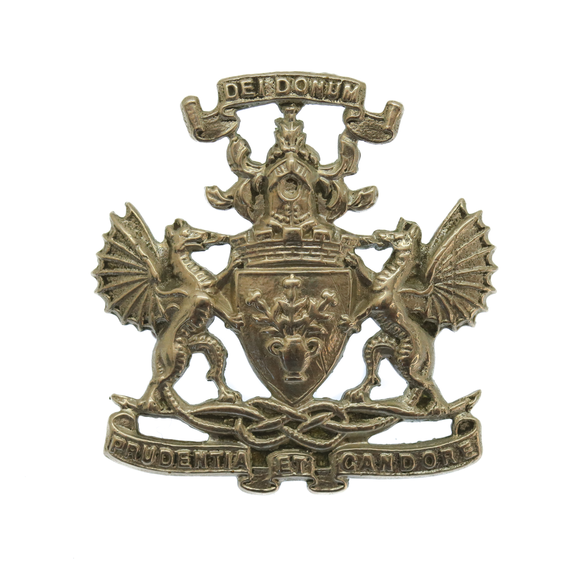 Dundee City Police White Metal Collar Badge