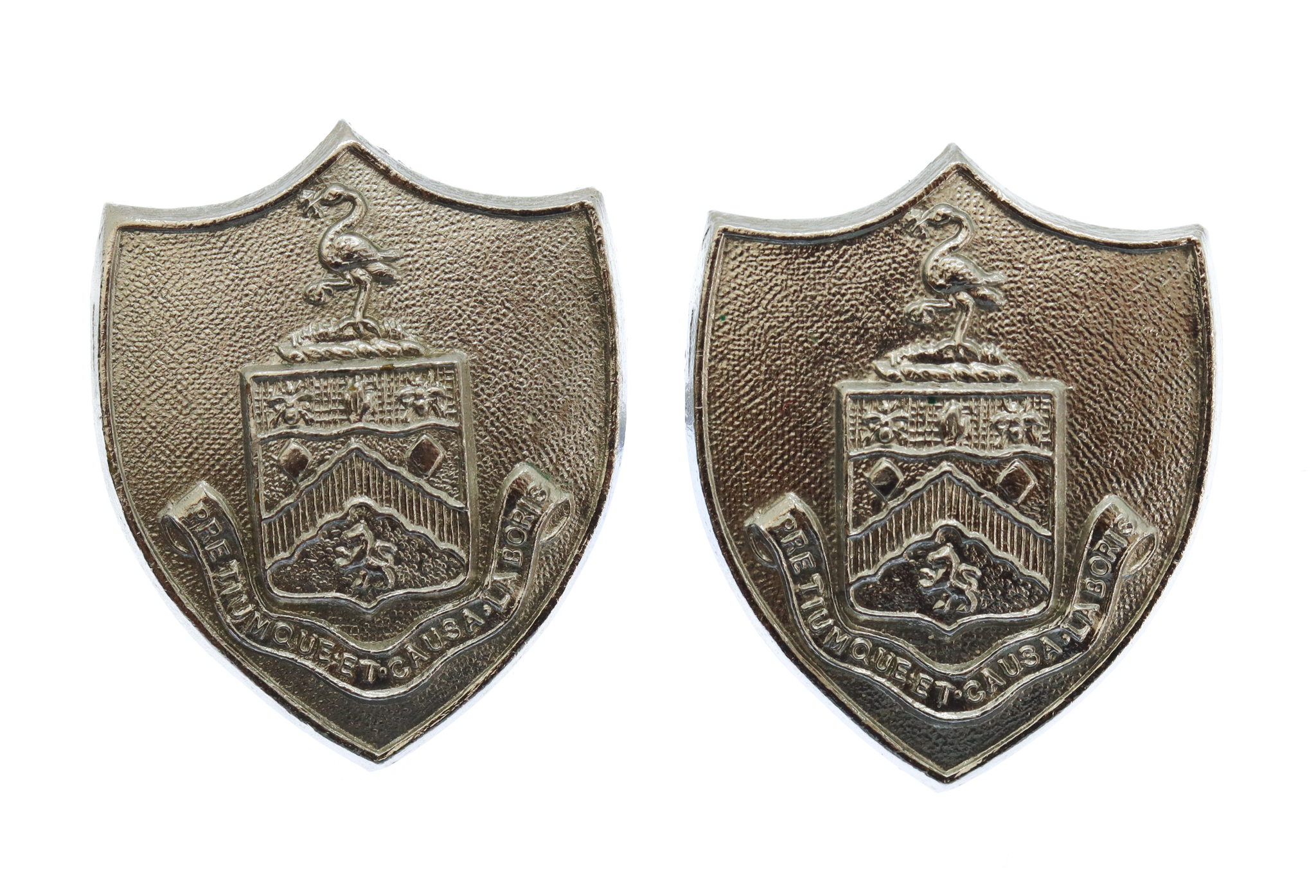 Pair of Burnley Borough Police Chrome Collar Badges