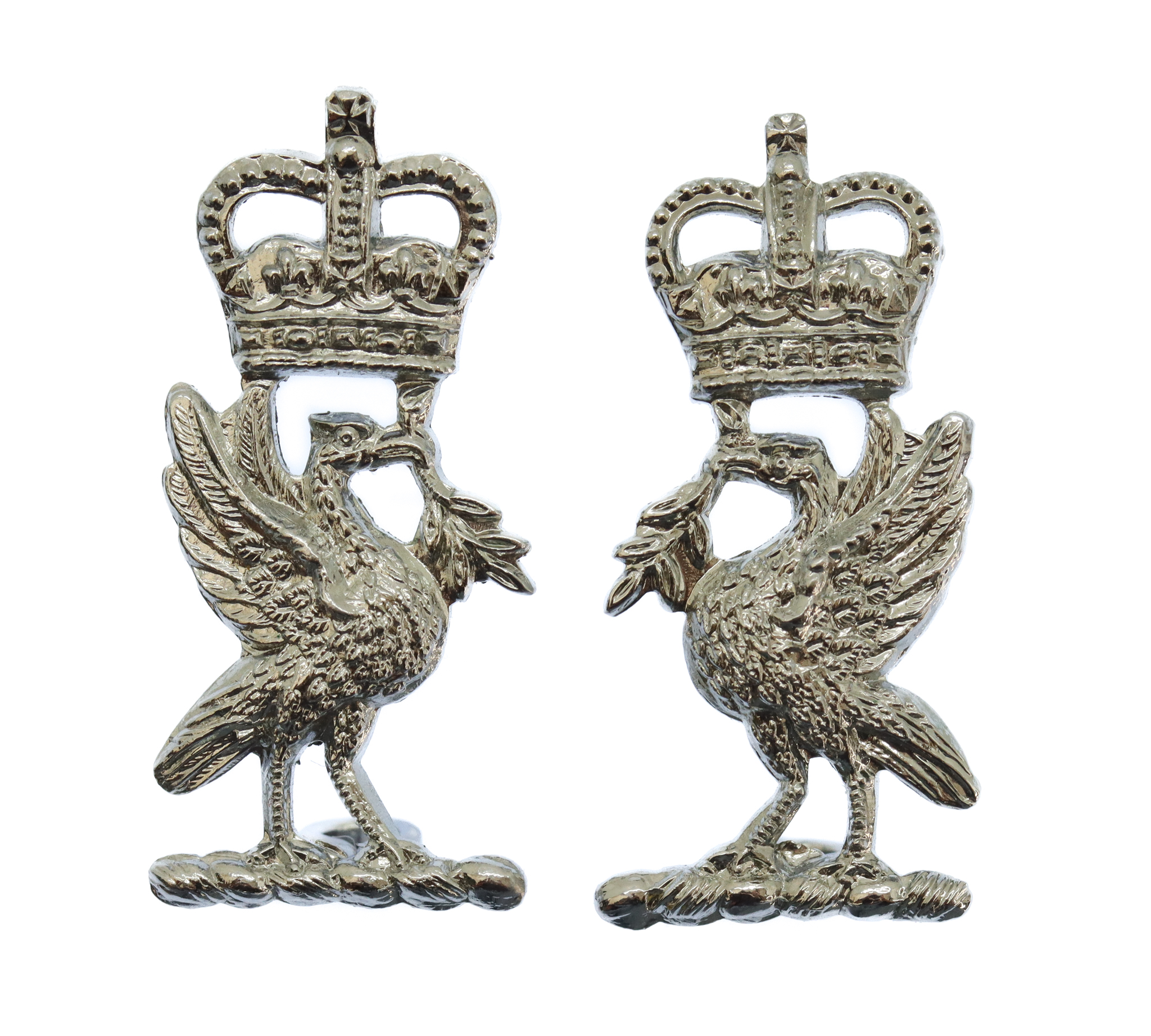 Pair of Liverpool City Police Collar Badges - Queen's Crown