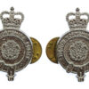 Pair of North Yorkshire Police Collar Badges - Queen's Crown