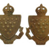 Pair of Cornwall Constabulary White Metal Collar Badges - King's Crown