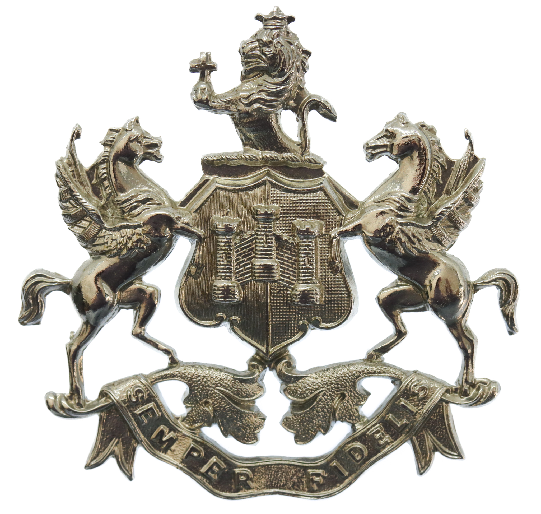 Exeter City Police Coat of Arms Helmet Plate