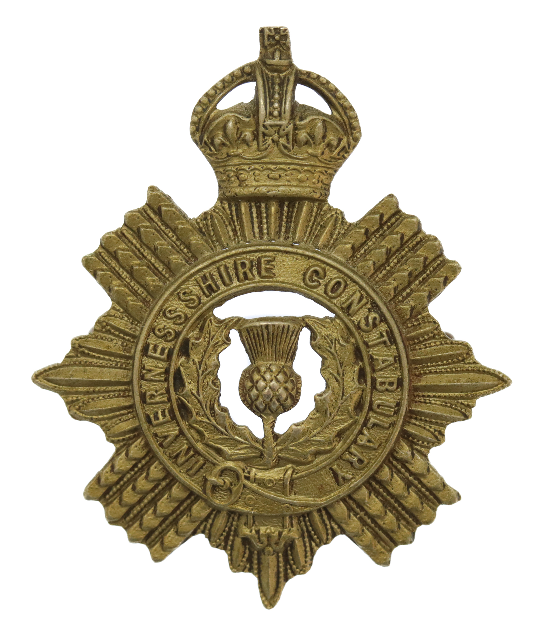 Inverness-shire Constabulary Cap Badge - King's Crown