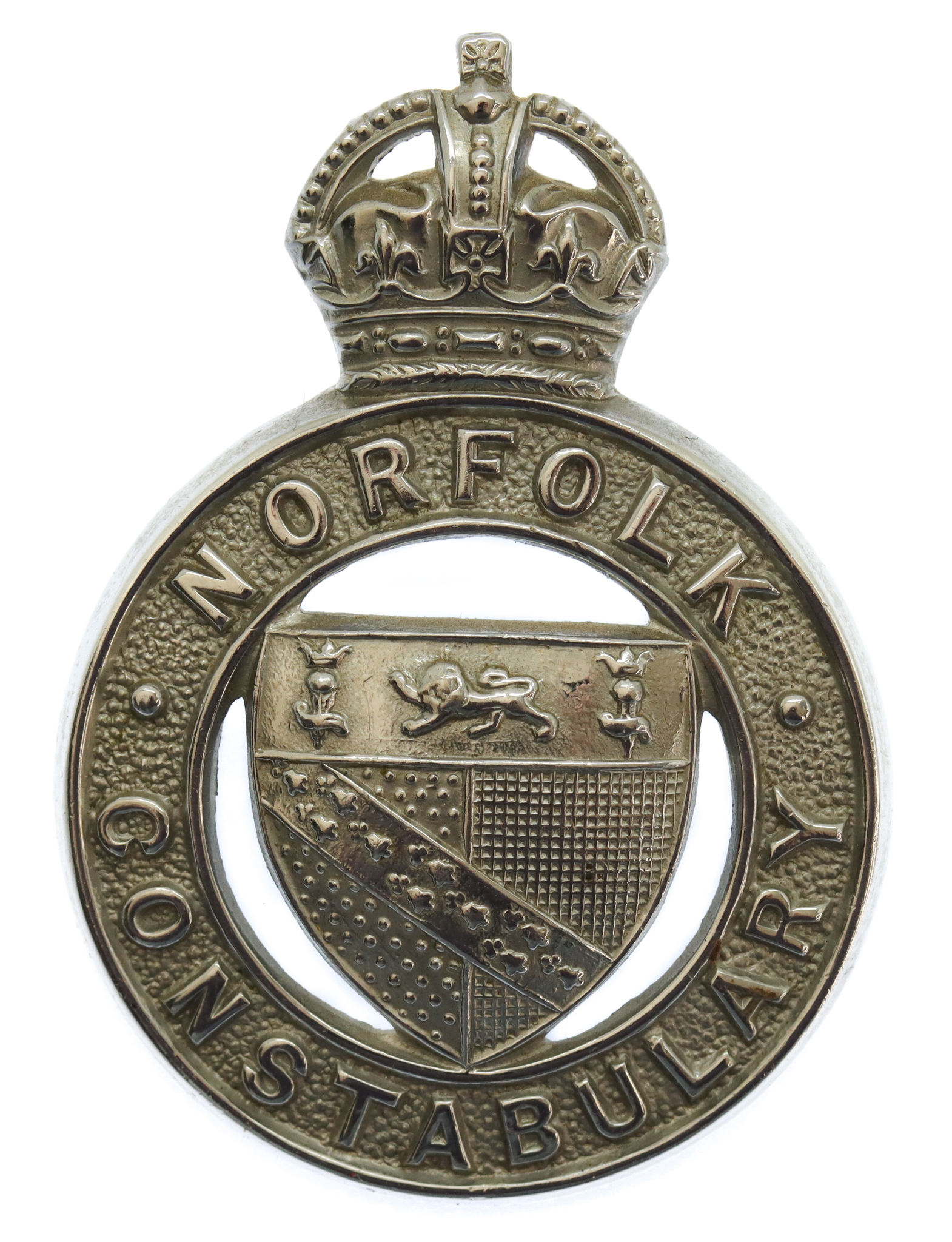 Norfolk Constabulary Cap Badge - King's Crown