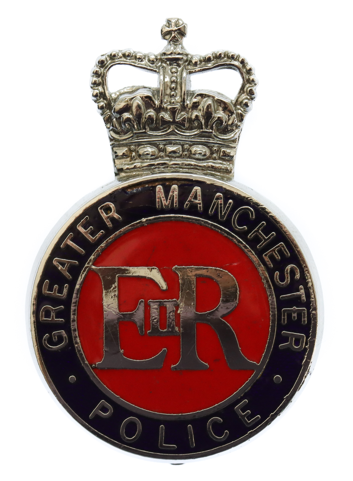 Greater Manchester Police Enamelled Cap Badge - Queen's Crown
