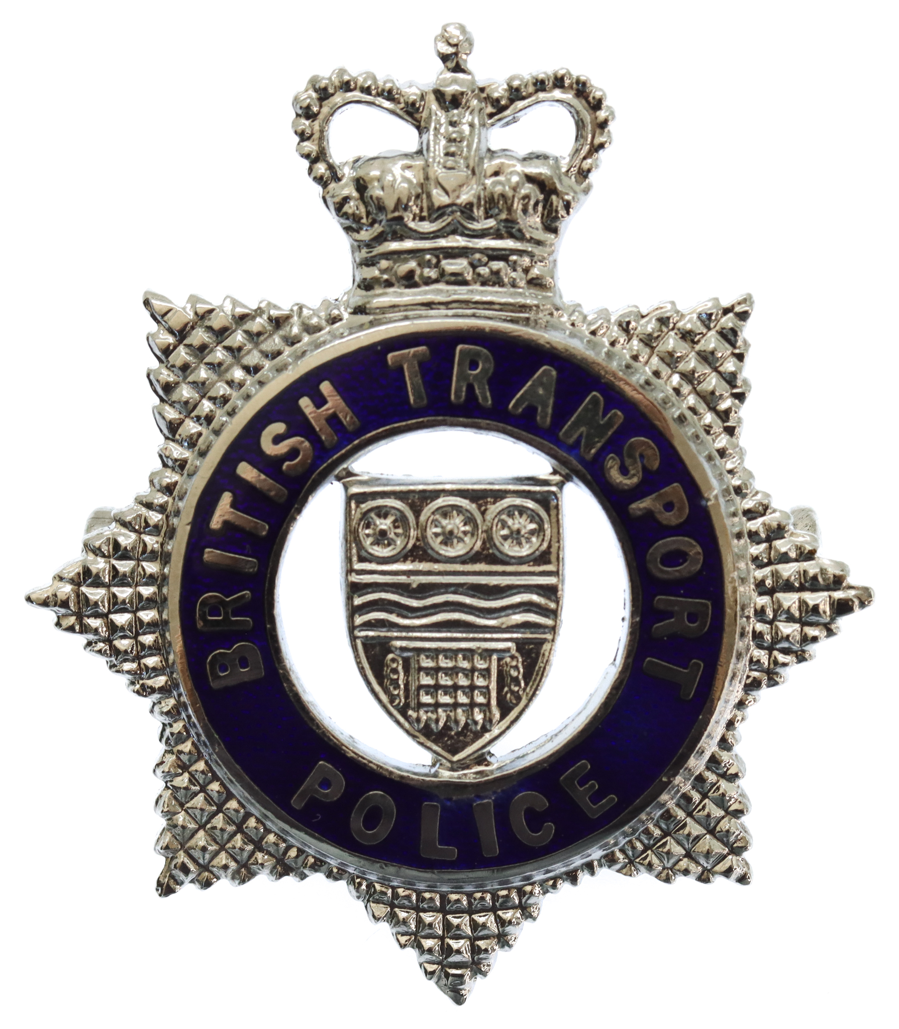 British Transport Police (B.T.P.) Senior Officer's Enamelled Cap Badge - Queen's Crown