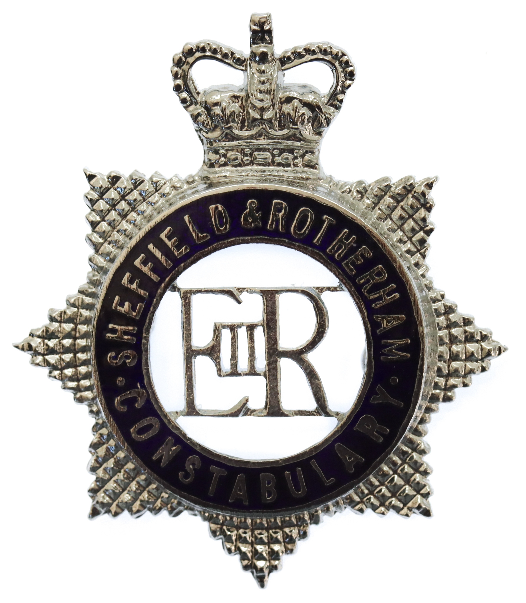 Sheffield & Rotherham Constabulary Senior Officer's Enamelled Cap Badge - Queen's crown