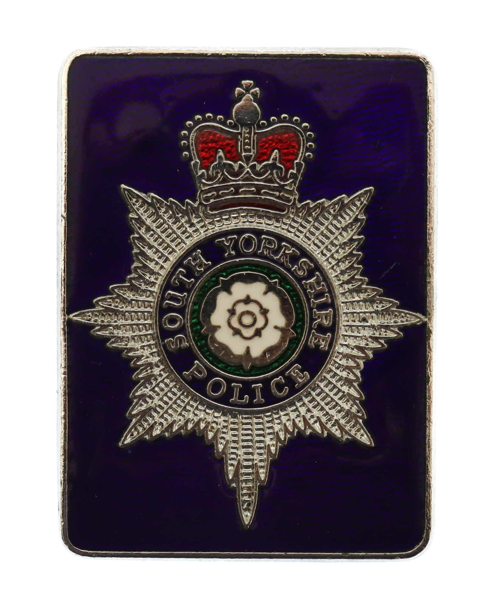 South Yorkshire Police Enamelled Warrant Card Badge - Queen's Crown
