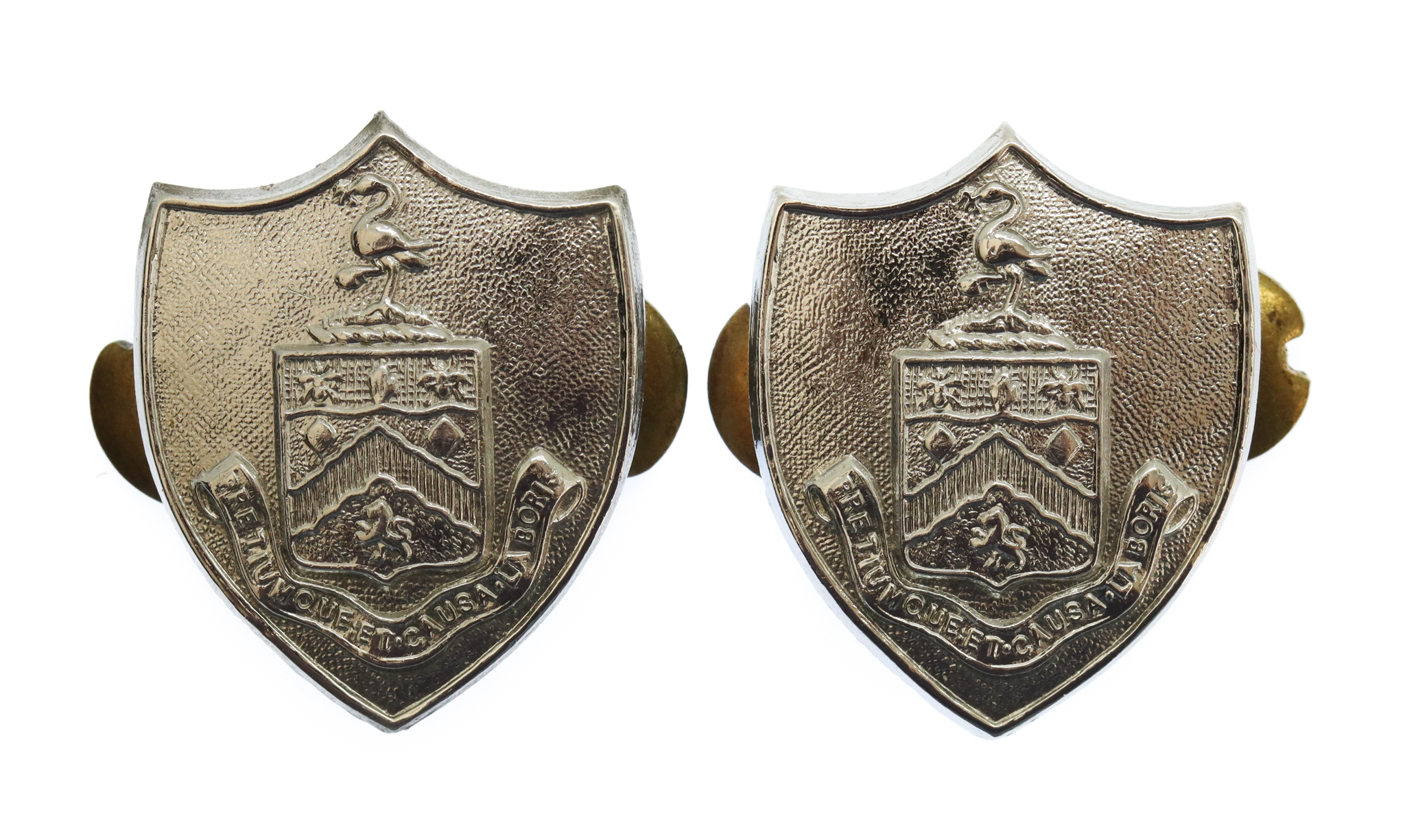 Pair of Burnley Borough Police Chrome Collar Badges
