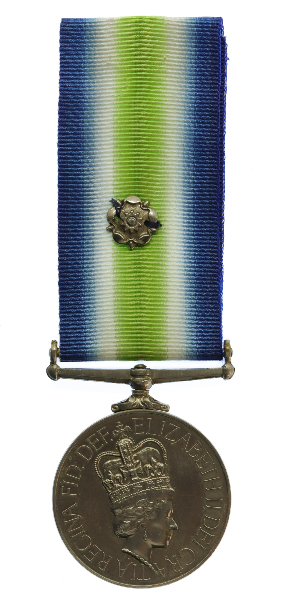 South Atlantic Medal 1982 (with Rosette) - QM. A.R. Roach, Royal Fleet Auxiliary Engadine