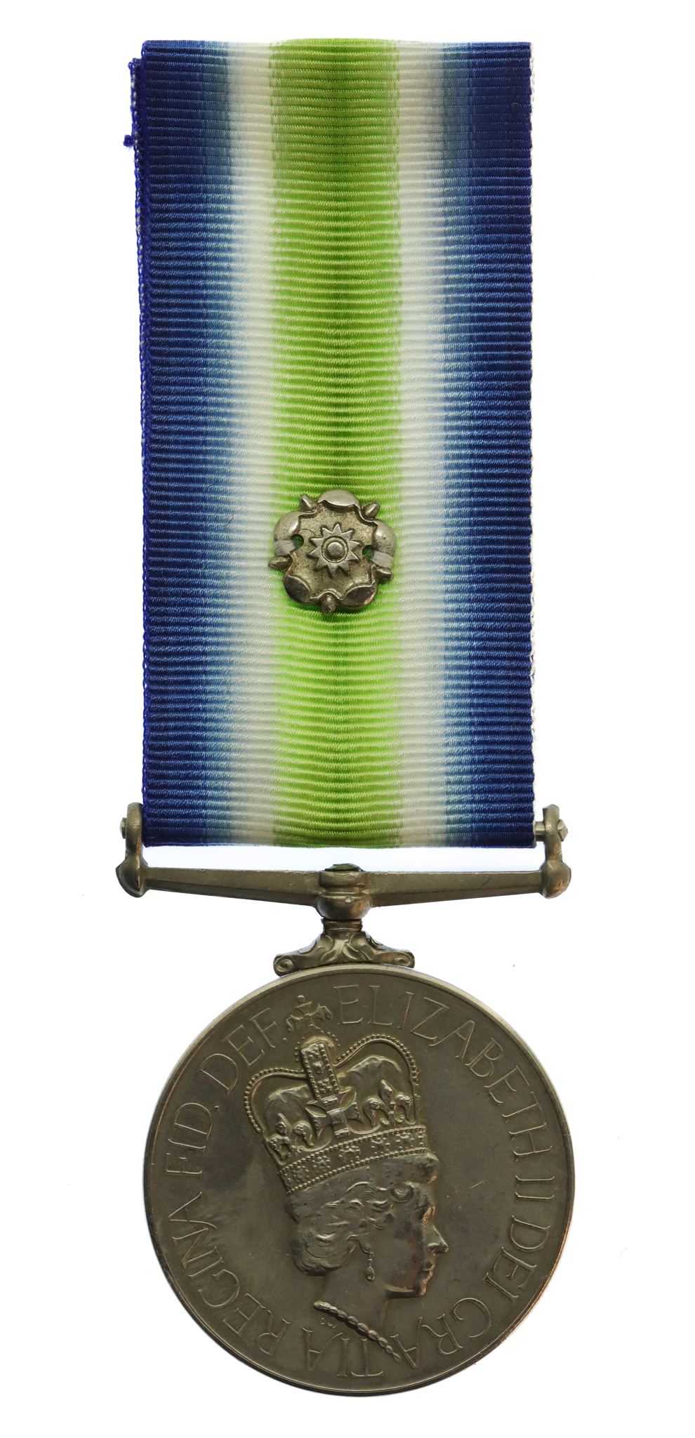 South Atlantic Medal 1982 (with Rosette) - Motorman T. Dennington, Royal Fleet Auxiliary Brambleleaf