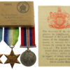 WW2 Casualty Medal Group - Ordinary Telegraphist R.W.A. Stovell, H.M.S. Cassandra, Royal Navy - K.I.A. 11/12/44