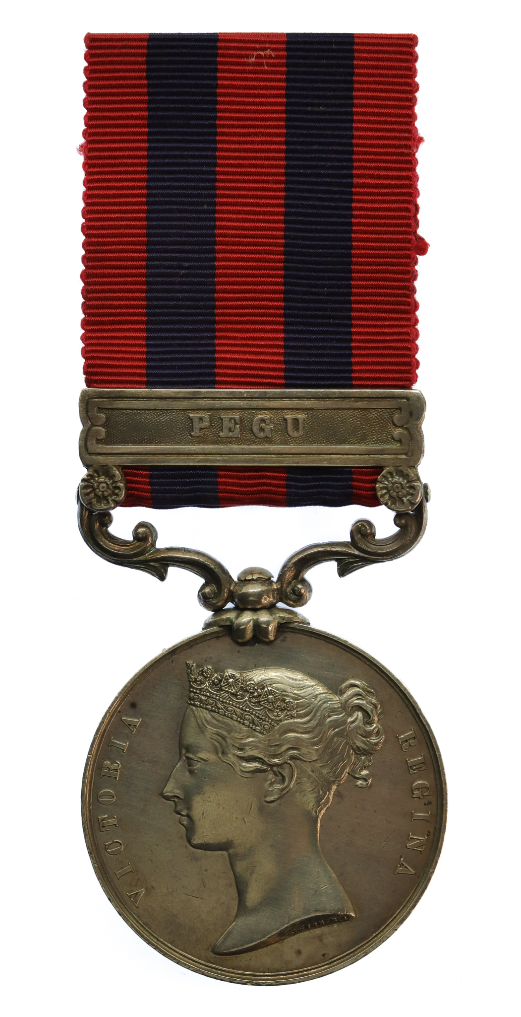 1854 India General Service Medal (Clasp - Pegu) - Capt. Peter B. Young, 19th Regiment, Madras Native Infantry