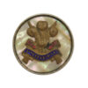 3rd Carabiniers (Prince of Wales's Dragoon Guards) Mother of Pearl & Silver Rim Sweetheart Brooch