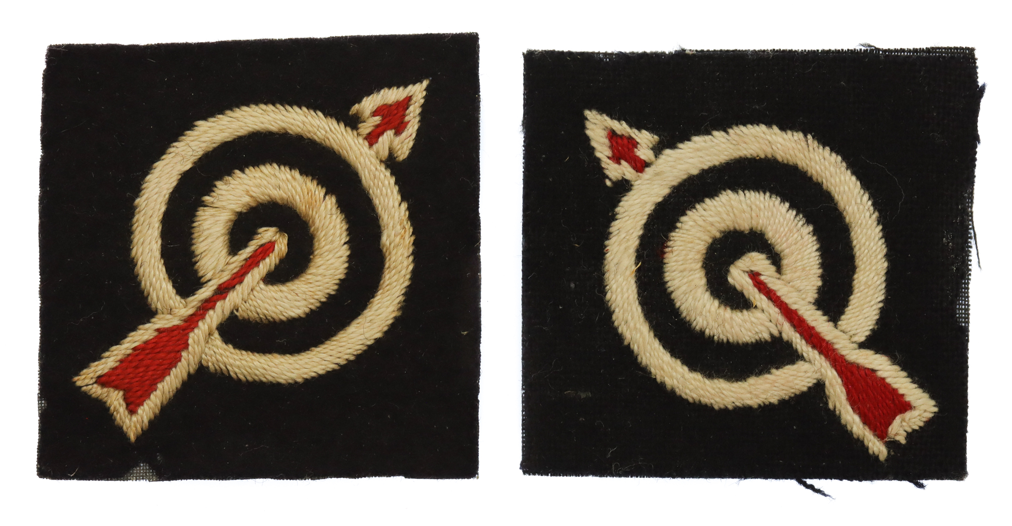 Pair of 6th Anti-Aircraft Division Cloth Formation Signs