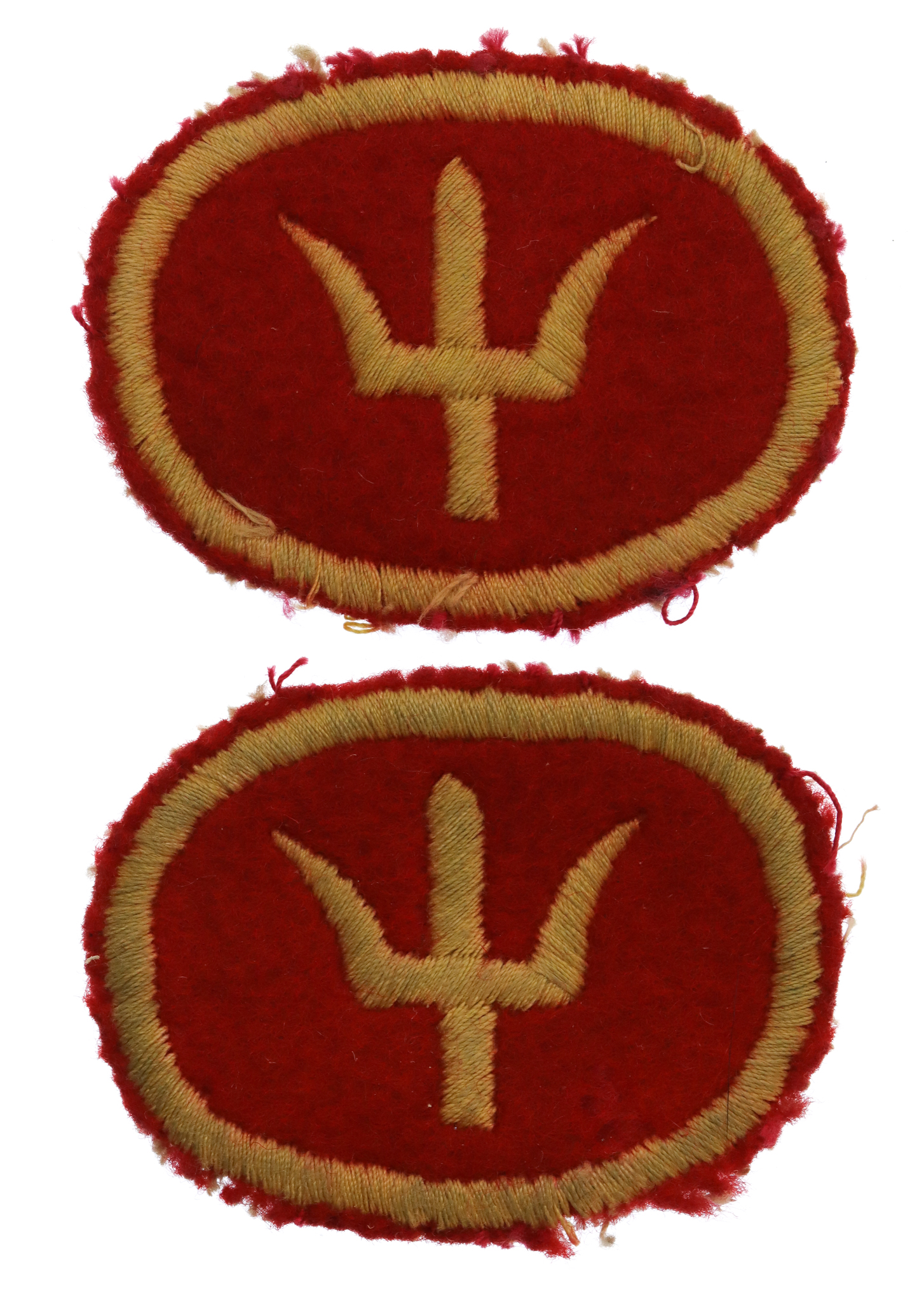 Pair of 44th (Home Counties) Division Cloth Formation Signs (3rd Pattern)