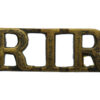 Royal Irish Rifles (R.I.R.) Shoulder Title