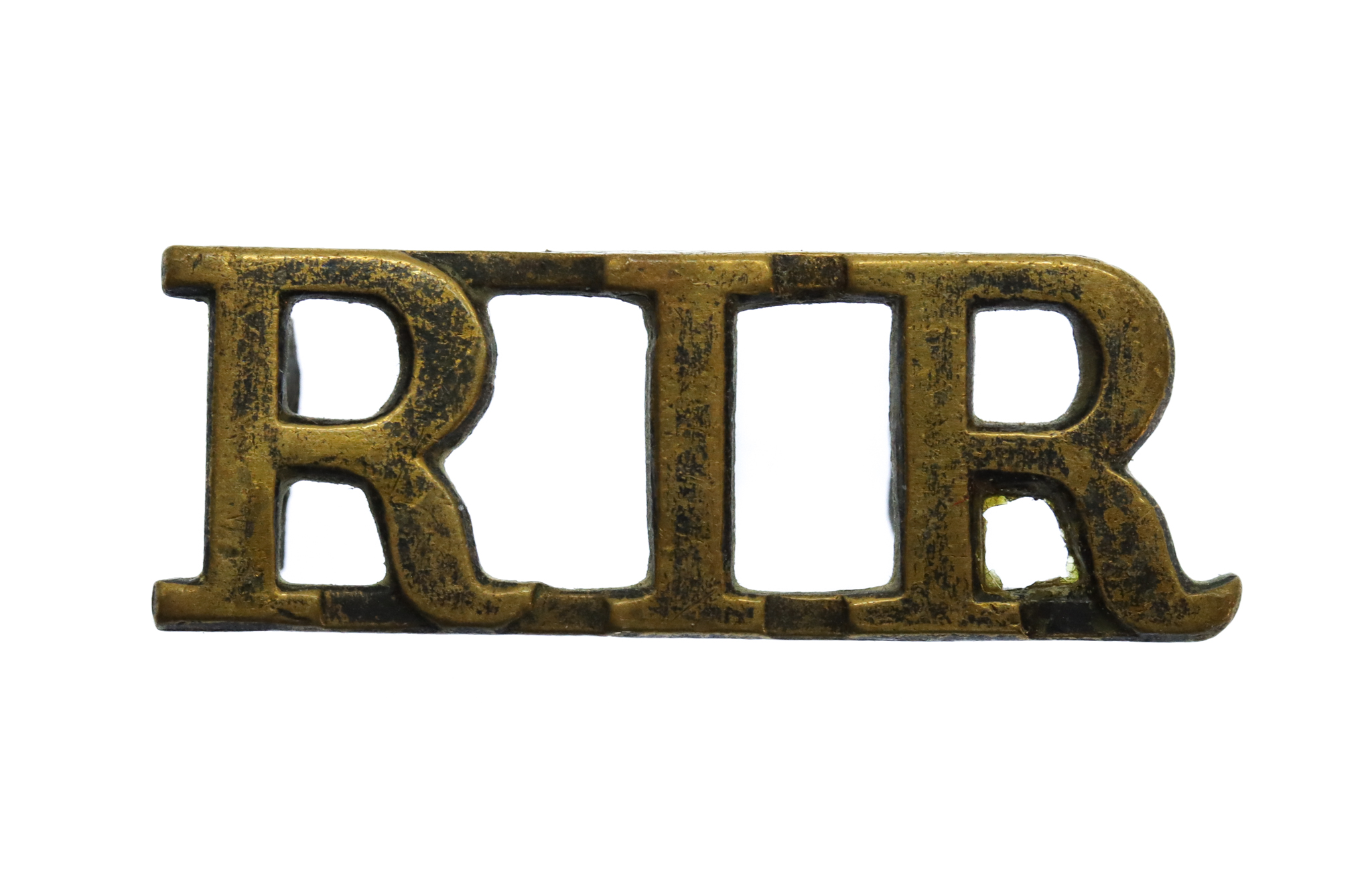 Royal Irish Rifles (R.I.R.) Shoulder Title