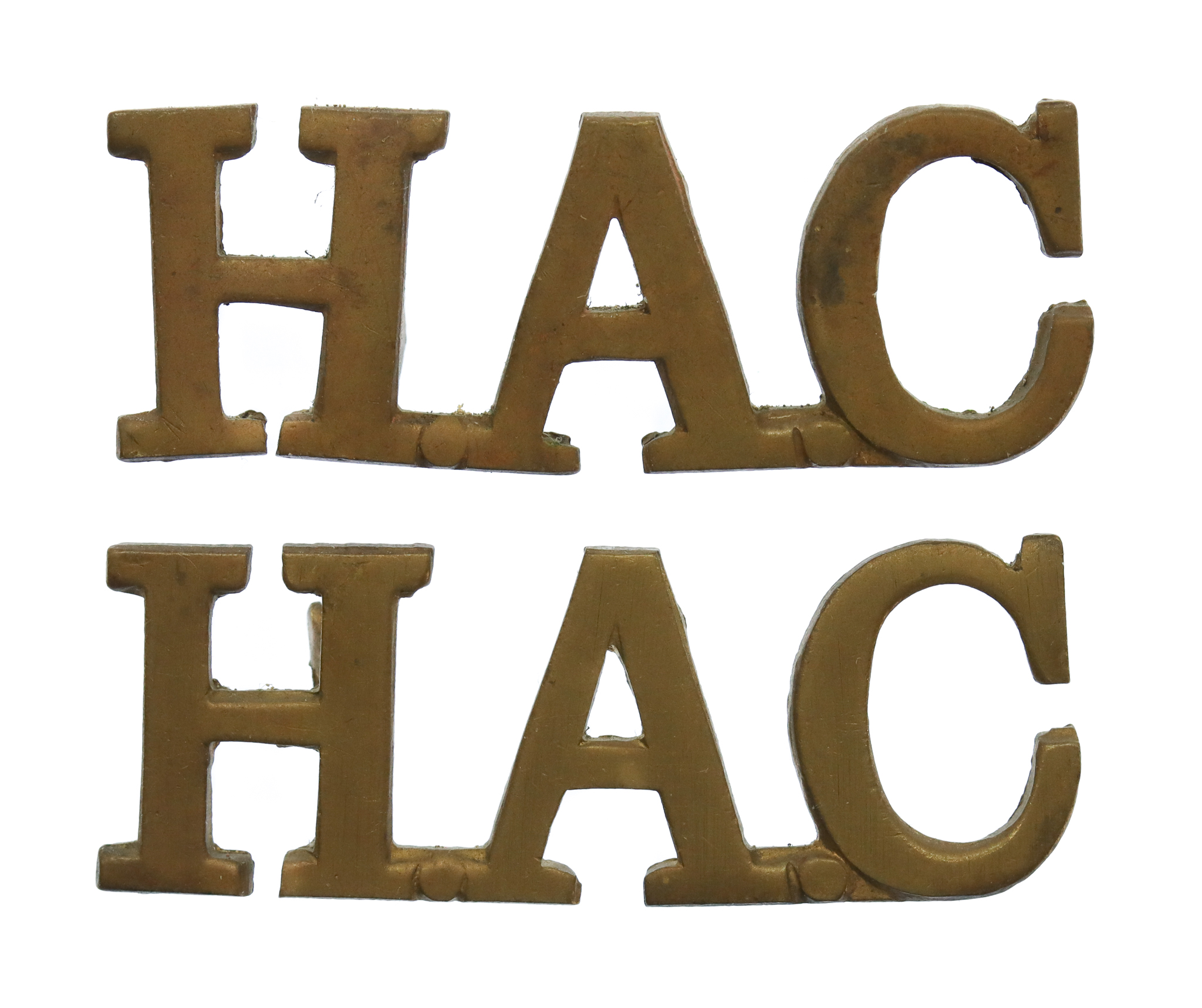 Pair of Honourable Artillery Company (H.A.C.) Shoulder Titles