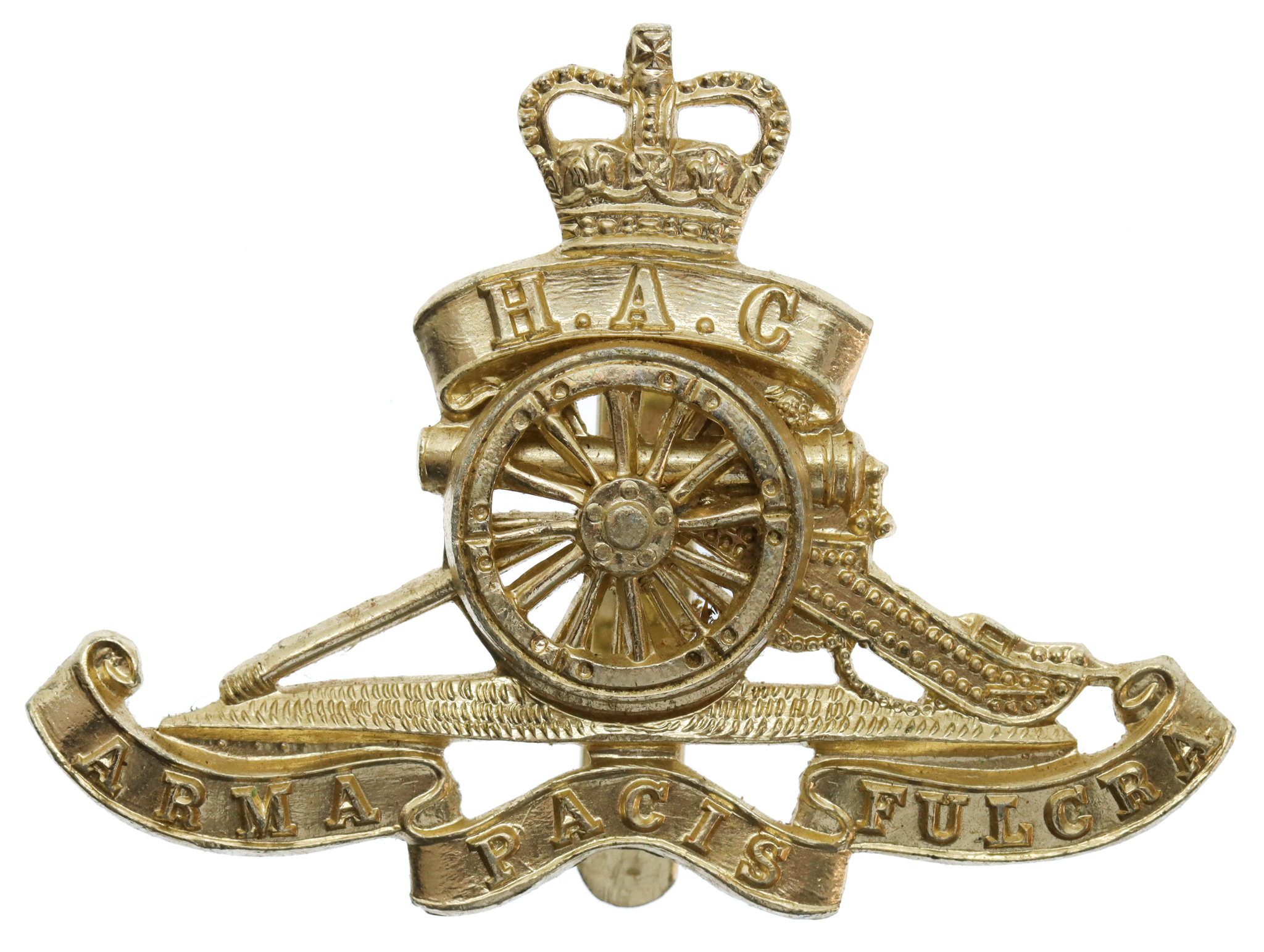 Honourable Artillery Company (H.A.C.) Anodised (Staybrite) Cap Badge