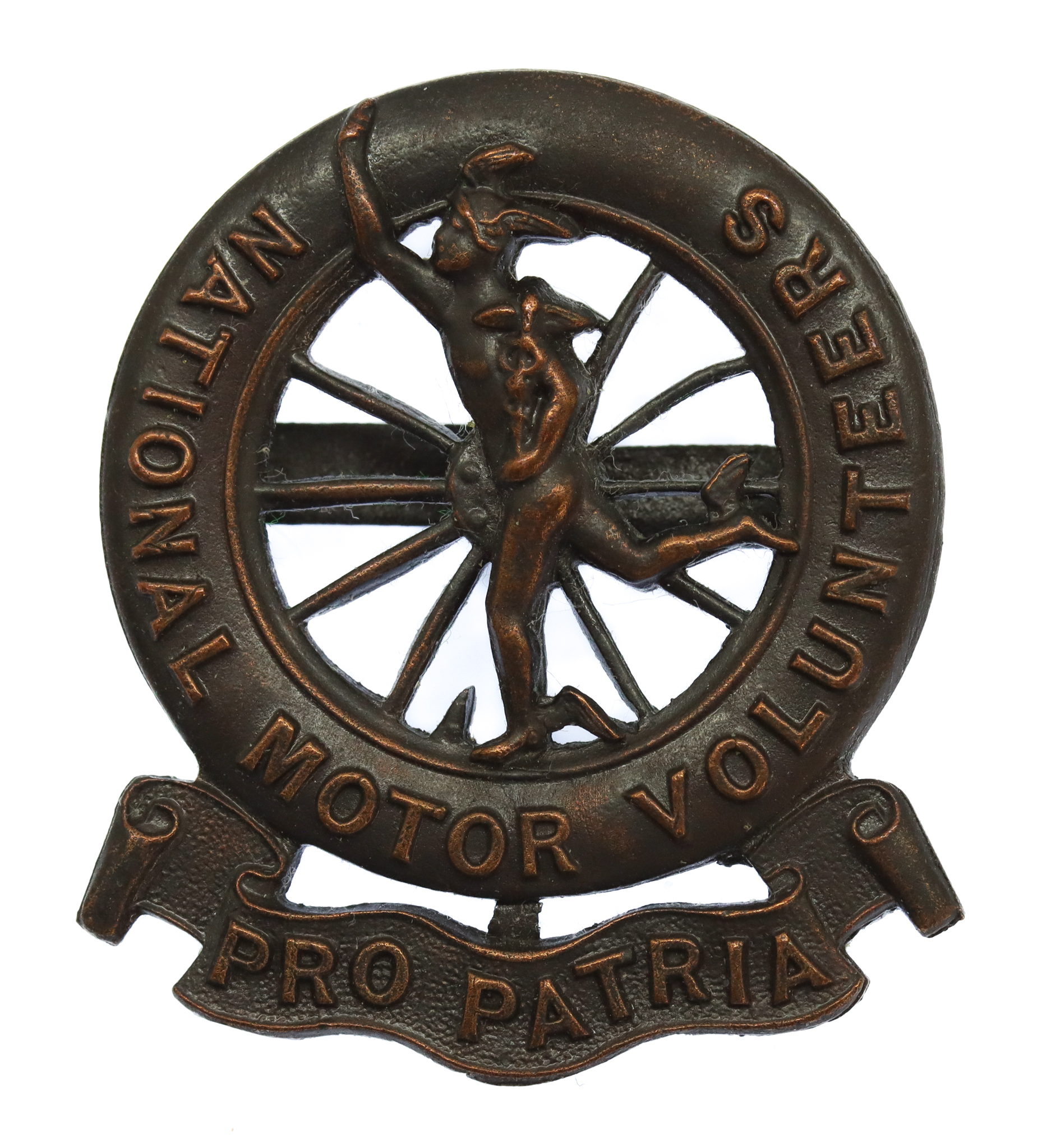 WW1 National Motor Volunteers VTC Officer's Service Dress Cap Badge