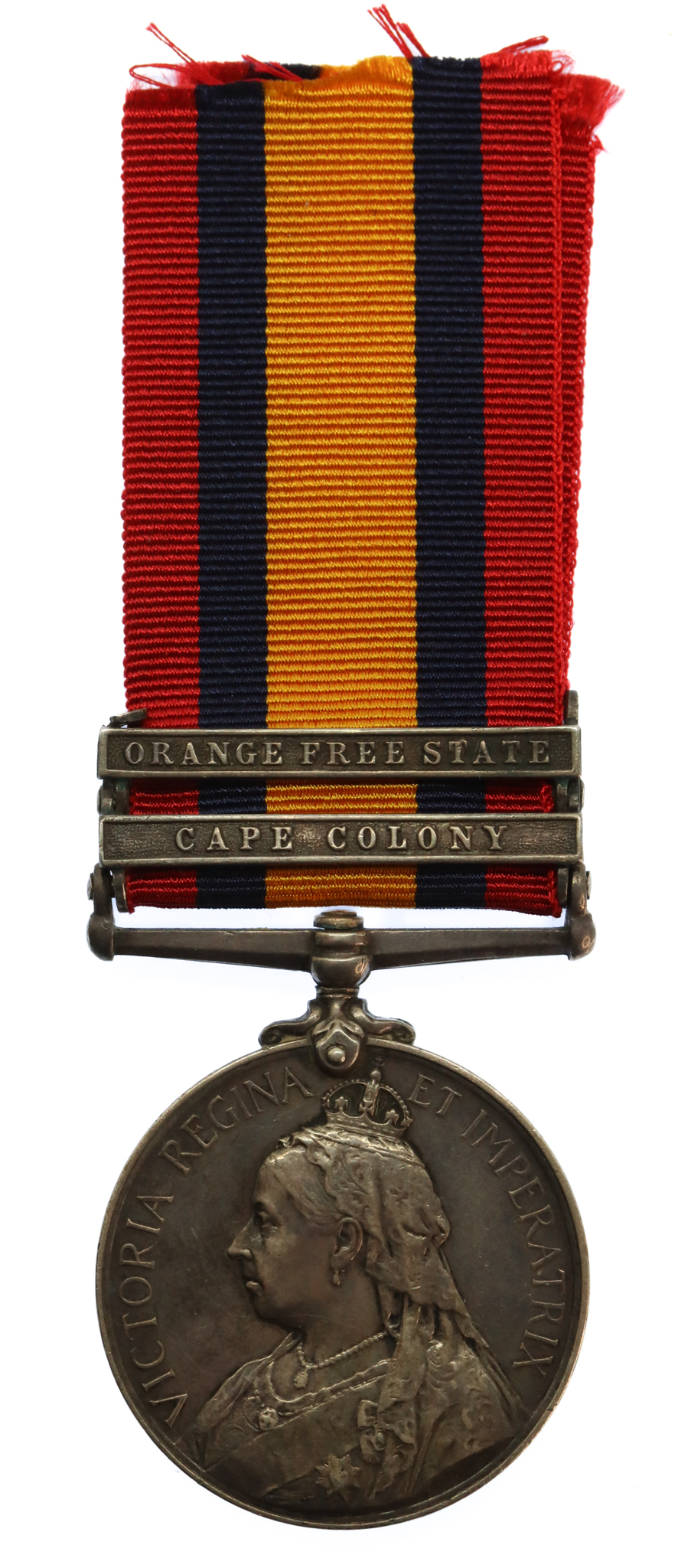 Queen's South Africa Medal (2 Clasps - Cape Colony, Orange Free State) - Pte. J. Stewart, South Lancashire Regiment