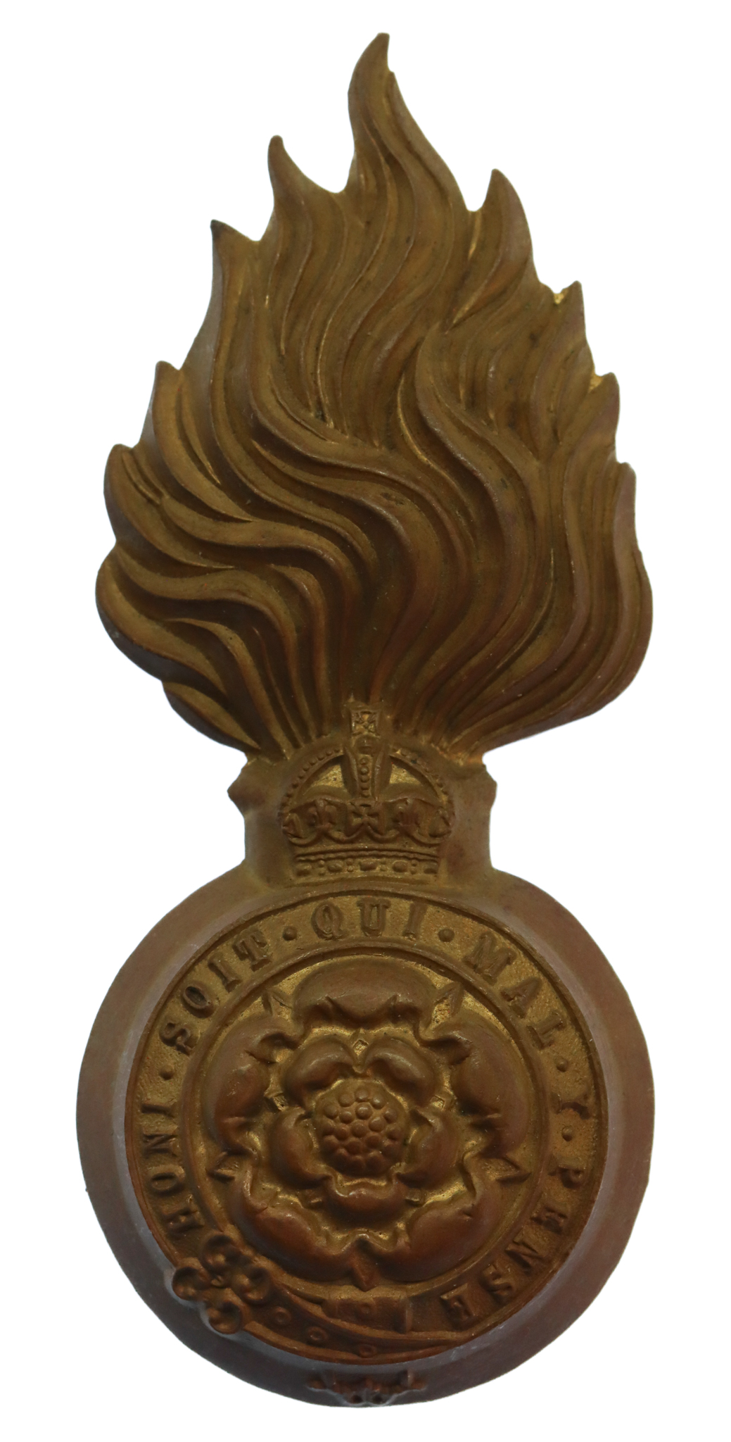 Royal Fusiliers (City of London Regiment) Fur Cap Grenade Badge - King's Crown