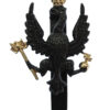 14th/20th King's Hussars Black Anodised (Staybrite) Cap Badge