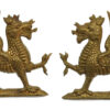 Pair of Welsh Regiment Officer's Collar Badges