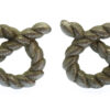 Pair of South Staffordshire Regiment White Metal Collar Badges