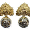 Pair of Royal Regiment of Fusiliers Anodised (Staybrite) Collar Badges