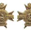Pair of Sherwood Foresters (Notts & Derby Regiment) Anodised (Staybrite) Collar Badges