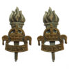 Pair of Royal Army Educational Corps (R.A.E.C.) Bi-Metal Collar Badges - King's Crown