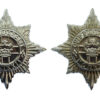 Pair of 4th/7th Royal Dragoon Guards Anodised (Staybrite) Collar Badges 