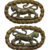 Pair of Leicestershire Regiment Bi-Metal Collar Badges 
